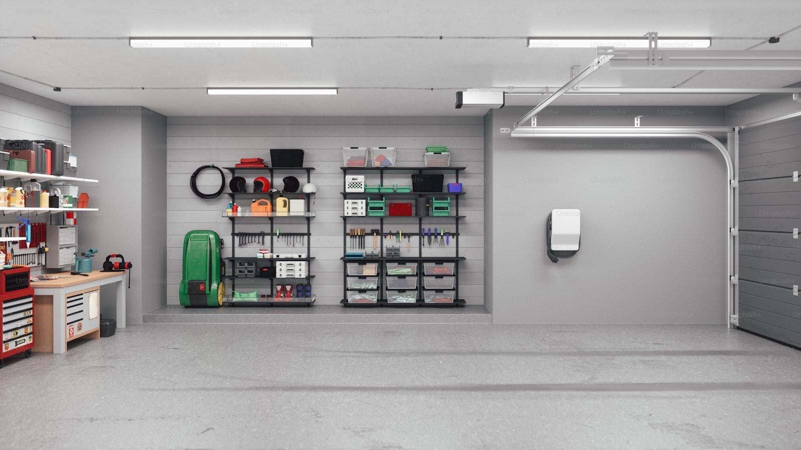 Inside a car repair workshop with vehicles on lifts